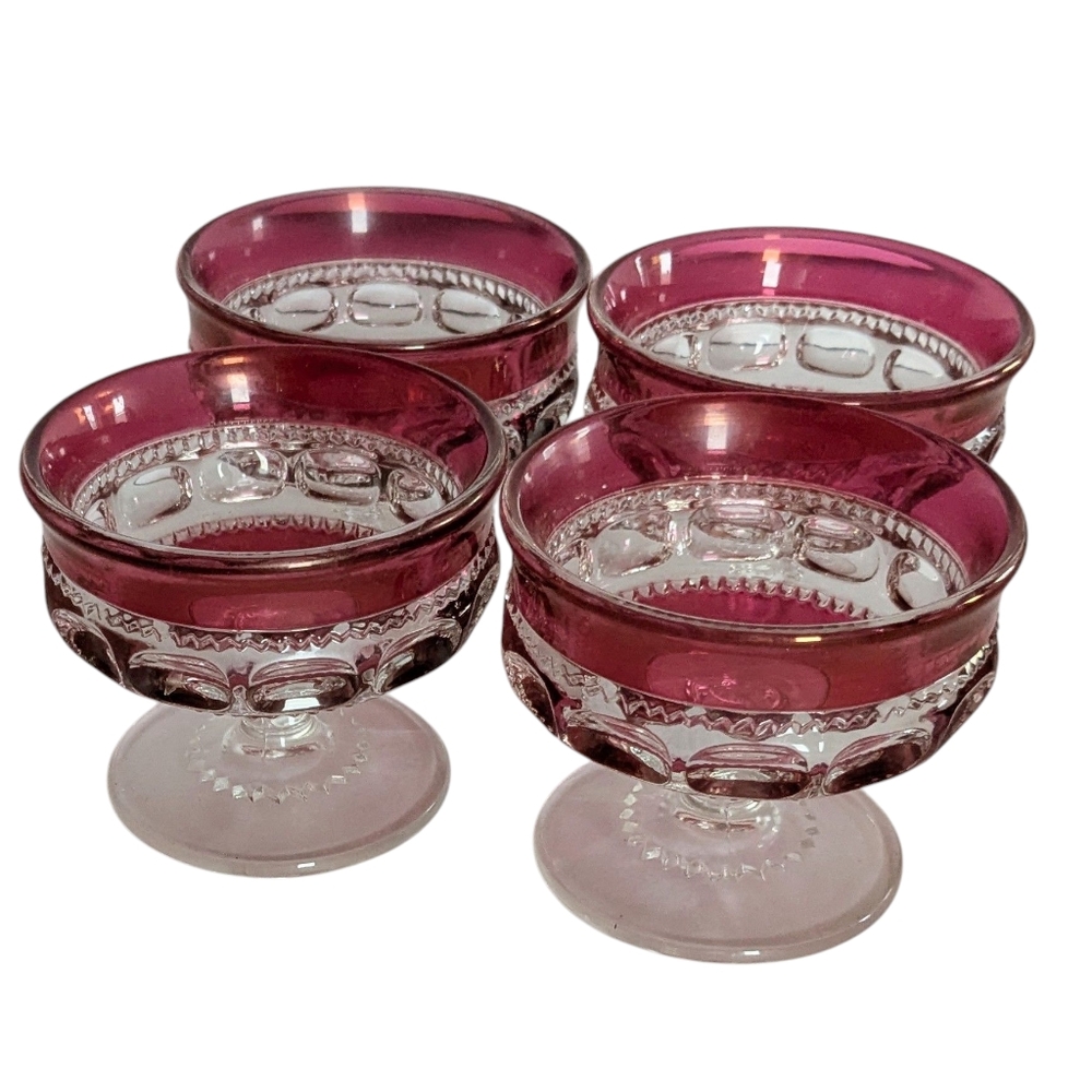 Franciscan Ruby Red Glass Dessert Compotes Set Of 4